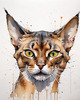 Sketchy Illustration of an Abyssinian Cat in Abstract Style
