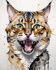 Abstract Art Print of a Bengal Cat with Leopard-Like Spots