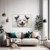 Abstract Bolognese Dog Picture Living Room Demo