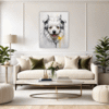 Abstract Bolognese Dog Picture Living Room Demo