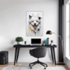 Abstract Bolognese Dog Picture Office Demo