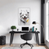 Abstract Bolognese Dog Picture Office Demo