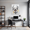 Abstract Bolognese Dog Picture Office Demo