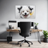 Abstract Bolognese Dog Picture Office Demo