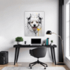 Abstract Bolognese Dog Picture Office Demo