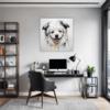 Abstract Bolognese Dog Picture Office Demo