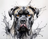 Abstract Sketchy Illustration of a Cane Corso's Face