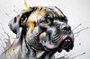 Abstract Sketchy Illustration of a Cane Corso's Face