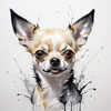 Abstract Sketch of Chihuahua - Printable Domestic Pet Art