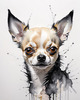Abstract Sketch of Chihuahua - Printable Domestic Pet Art