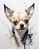 Abstract Sketch of Chihuahua - Printable Domestic Pet Art