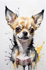 Abstract Sketch of Chihuahua - Printable Domestic Pet Art