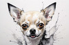 Abstract Sketch of Chihuahua - Printable Domestic Pet Art