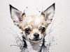 Abstract Sketch of Chihuahua - Printable Domestic Pet Art