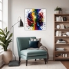 Abstract Color Burst Living Room Demo