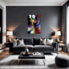 Abstract Color Burst Living Room Demo