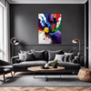 Abstract Color Burst Living Room Demo