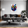 Abstract Color Burst Living Room Demo