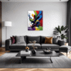 Abstract Color Burst Living Room Demo
