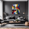 Abstract Color Burst Living Room Demo
