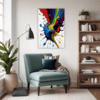 Abstract Color Burst Living Room Demo