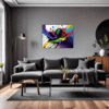 Abstract Color Burst Living Room Demo