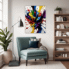 Abstract Color Burst Living Room Demo