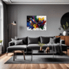 Abstract Color Burst Living Room Demo