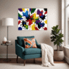 Abstract Color Burst Living Room Demo