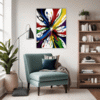 Abstract Color Burst Living Room Demo