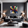 Abstract Color Burst Living Room Demo