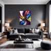Abstract Color Burst Living Room Demo
