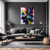 Abstract Color Burst Living Room Demo