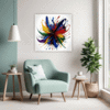 Abstract Color Burst Living Room Demo