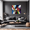 Abstract Color Burst Living Room Demo