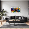 Abstract Color Burst Living Room Demo