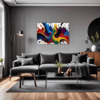 Abstract Color Burst Living Room Demo