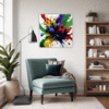 Abstract Color Burst Living Room Demo