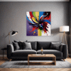 Abstract Color Burst Living Room Demo