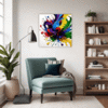 Abstract Color Burst Living Room Demo