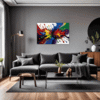 Abstract Color Burst Living Room Demo