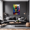 Abstract Color Burst Living Room Demo