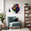 Abstract Color Burst Living Room Demo