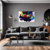 Abstract Color Burst Living Room Demo