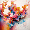 Abstract Color Exploration Art on Canvas