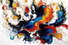 Abstract Color Field Painting Exploring Serene Colors