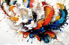Abstract Color Field Painting Exploring Serene Colors