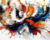 Abstract Color Field Painting Exploring Serene Colors