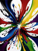 Abstract Color Field Painting of Harmonious Color Exploration