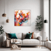 Abstract Color Harmony Living Room Demo